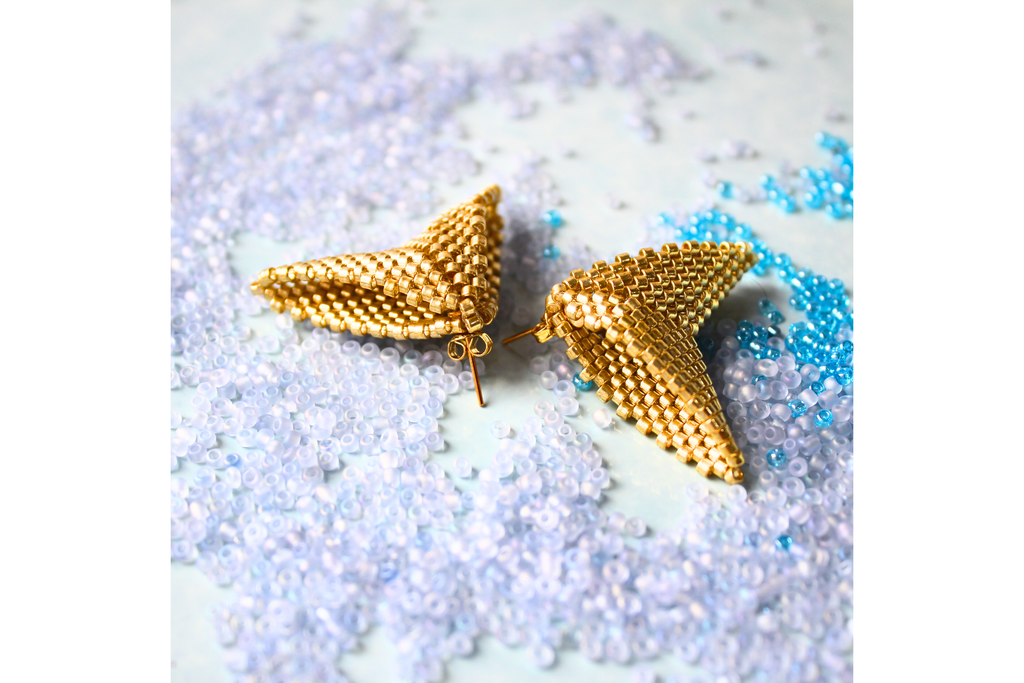 Mega Moth Earrings - Gold