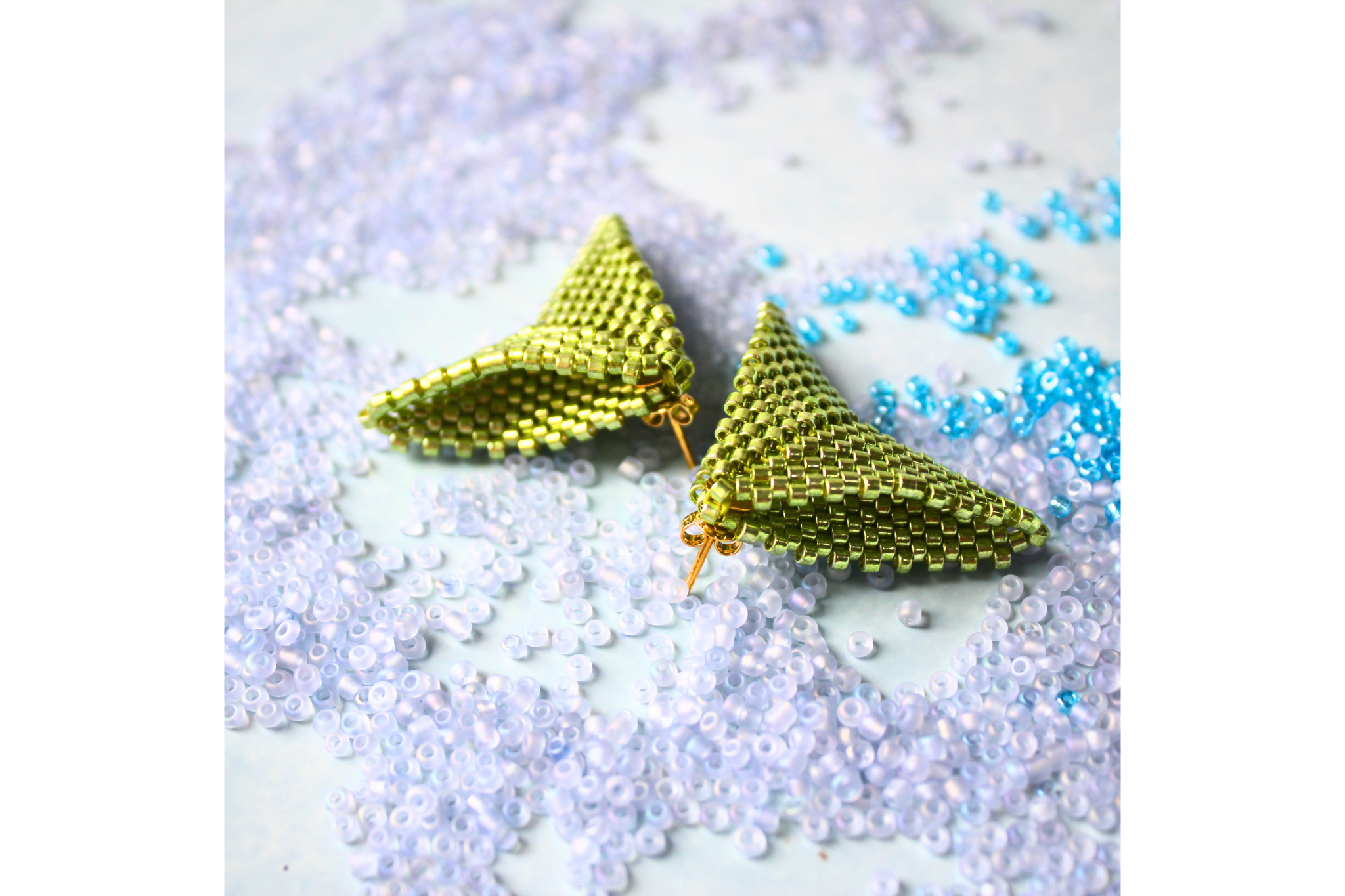 Mega Moth Earrings - Green
