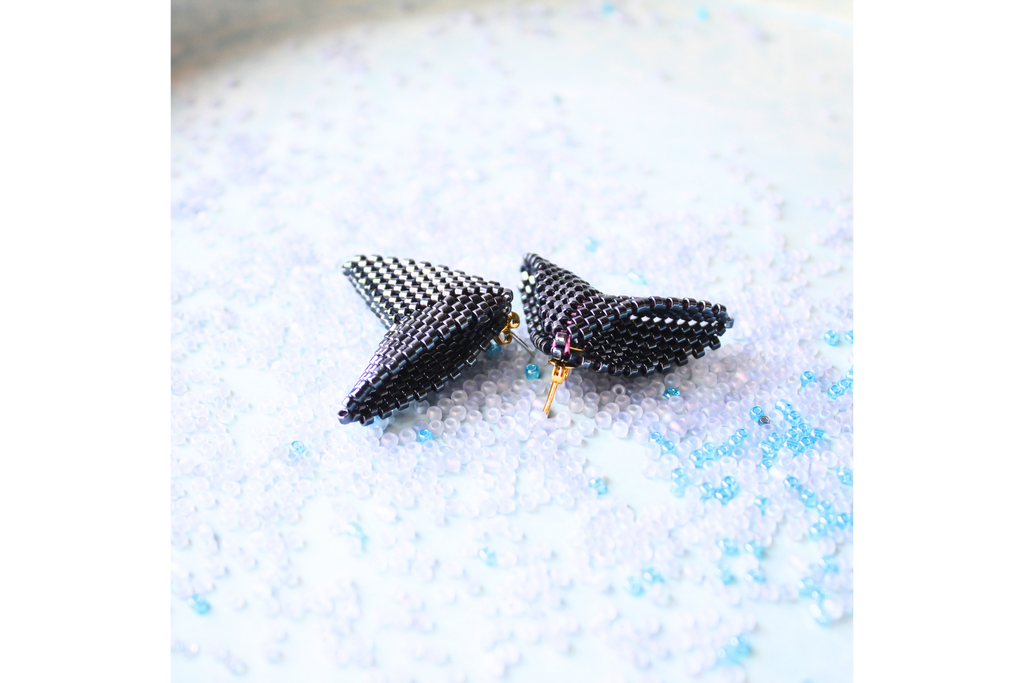 Mega Moth Earrings - Black