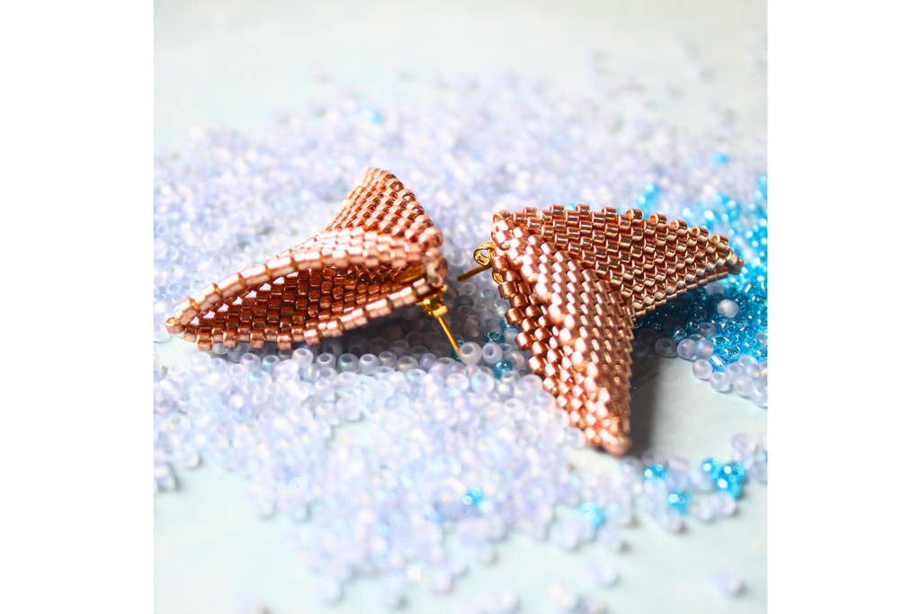 Mega Moth Earrings - Rose Gold