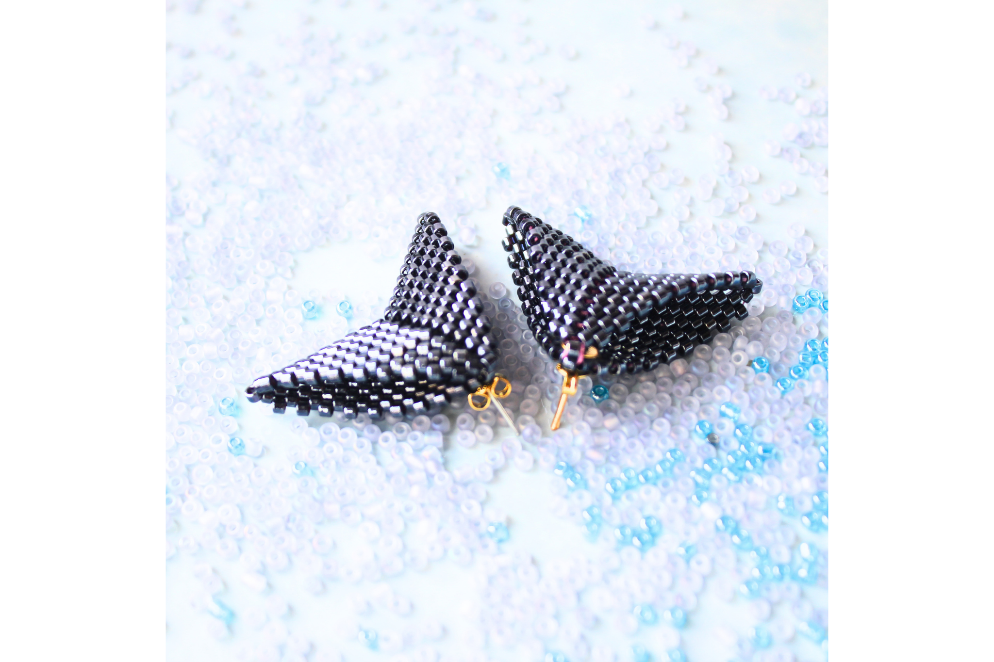 Mega Moth Earrings - Black